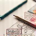 Icon of a fashion sketch pad representing Fashion Design Consultation