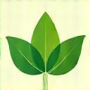 Icon of green leaves representing Sustainable Sourcing